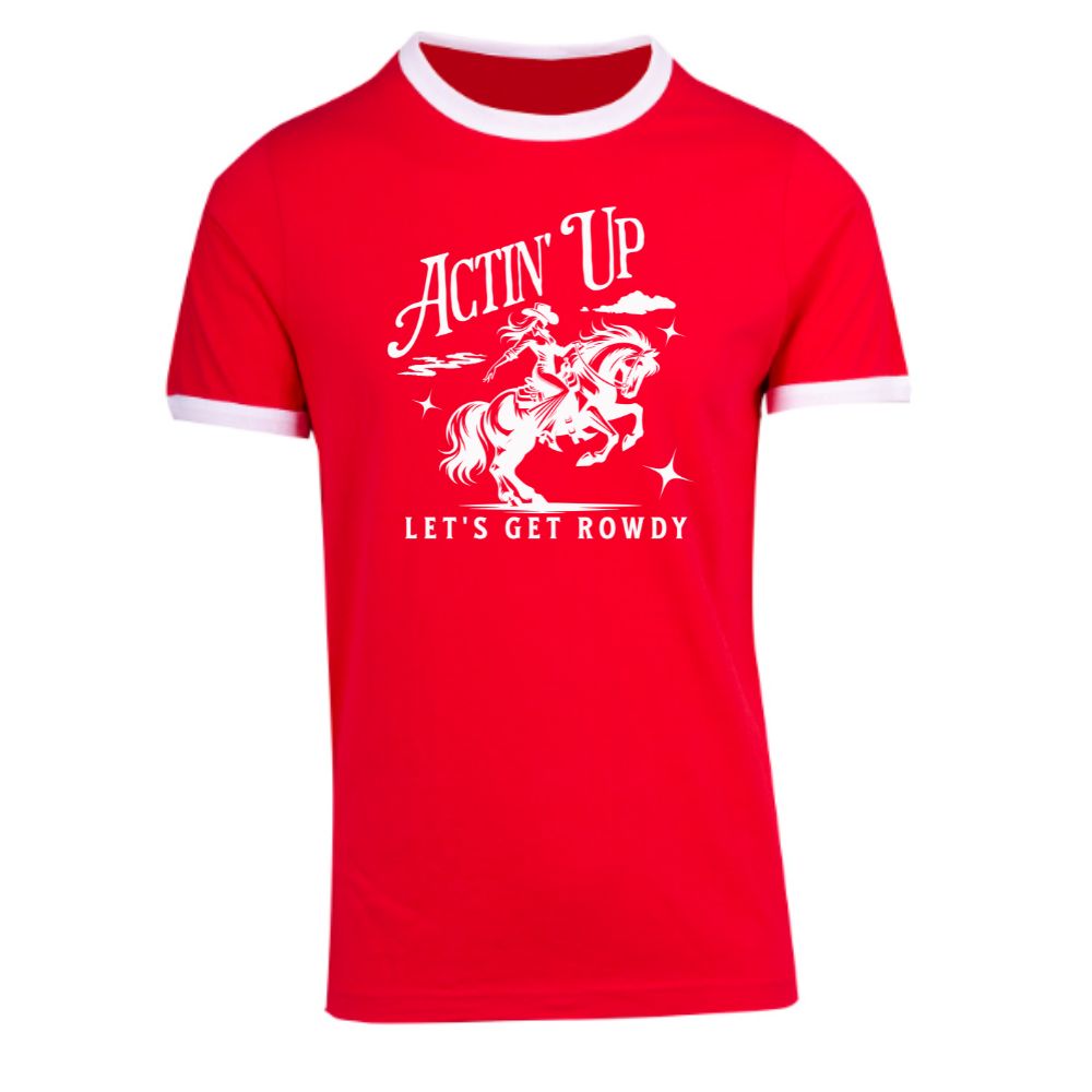 Red/White Retro Ringer Tee