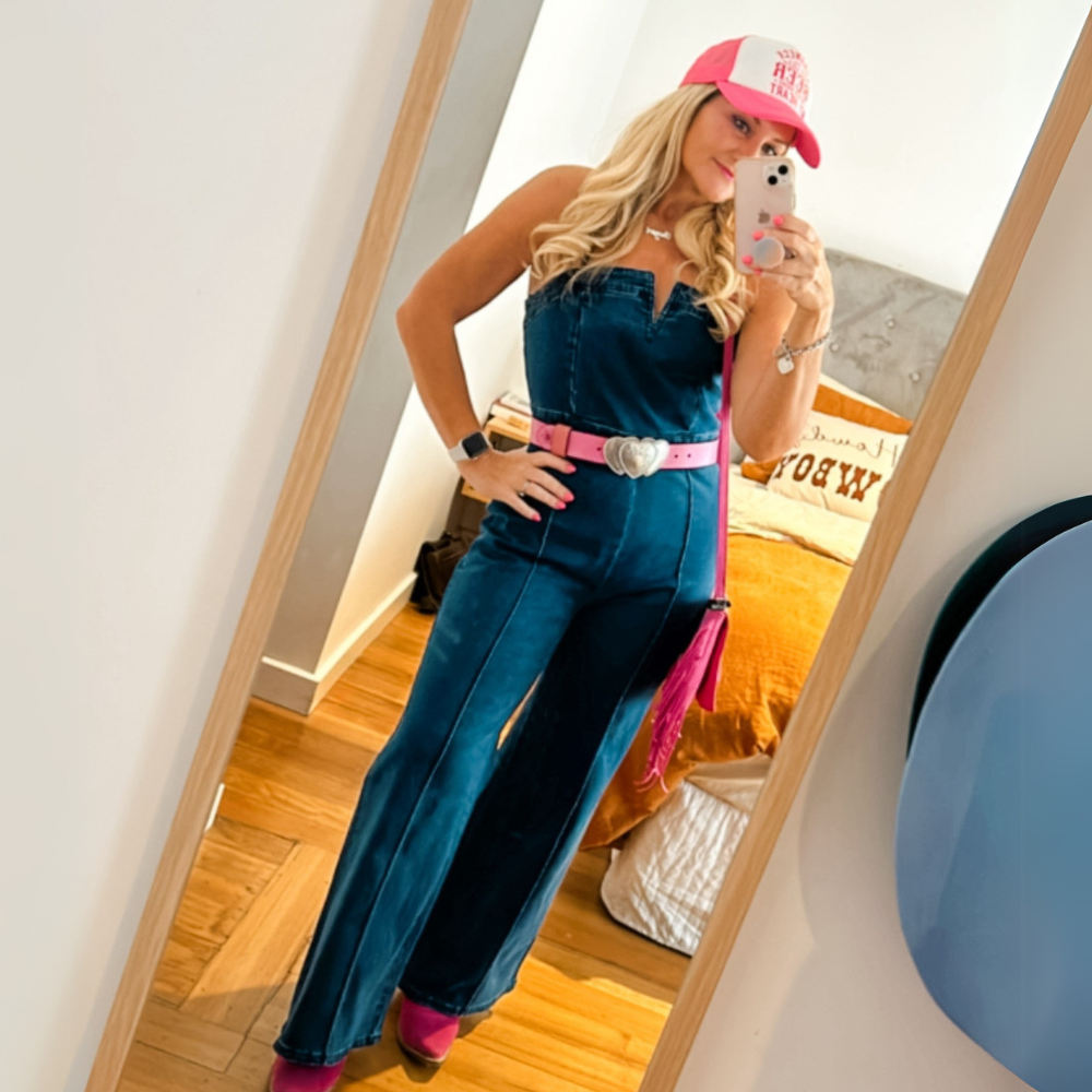 Cowgirl Queen Denim Jumpsuit