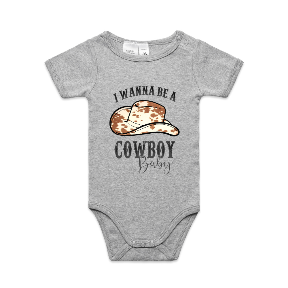 I Wanna Be a Cowboy Baby Onesie