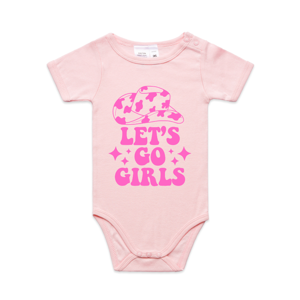 Let's Go Girls Baby Onesie