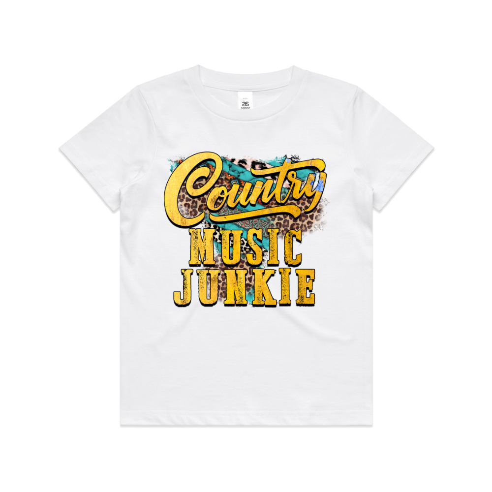 Country Music Junkie Kids Tee